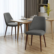 Modern Dining Chair With Iron Legs And Wood Finish - R&R Furniture Gallery (Fountain Valley, CA)