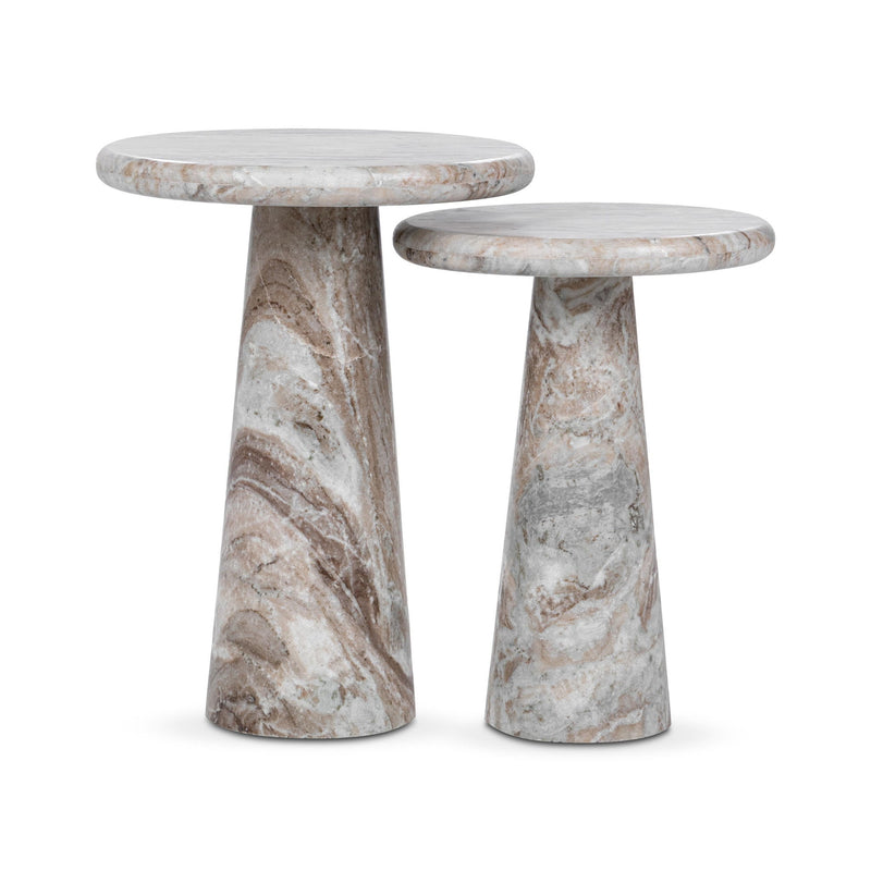 Huxley - Marble Round Accent Table - R&R Furniture Gallery (Fountain Valley, CA)