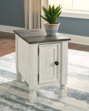 Havalance - Chair Side End Table - White / Gray - R&R Furniture Gallery (Fountain Valley, CA)