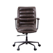 Zooey - Office Chair - Distress Chocolate Top Grain Leather - R&R Furniture Gallery (Fountain Valley, CA)