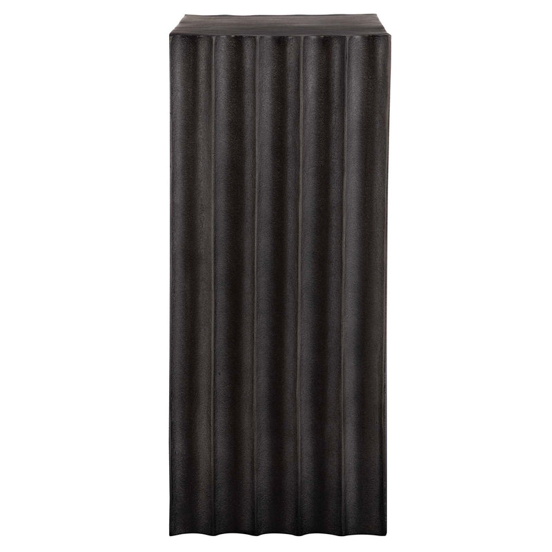 In The Groove - Aluminum Accent Table - Black