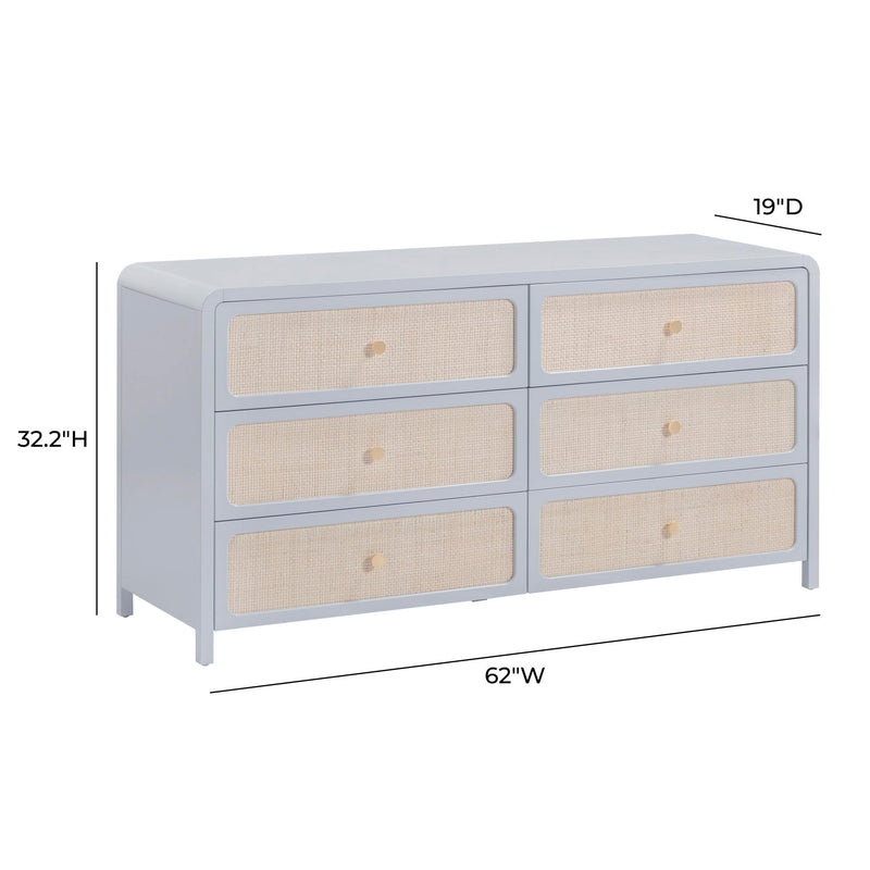Patty - Rattan 6 Drawer Dresser - R&R Furniture Gallery (Fountain Valley, CA)