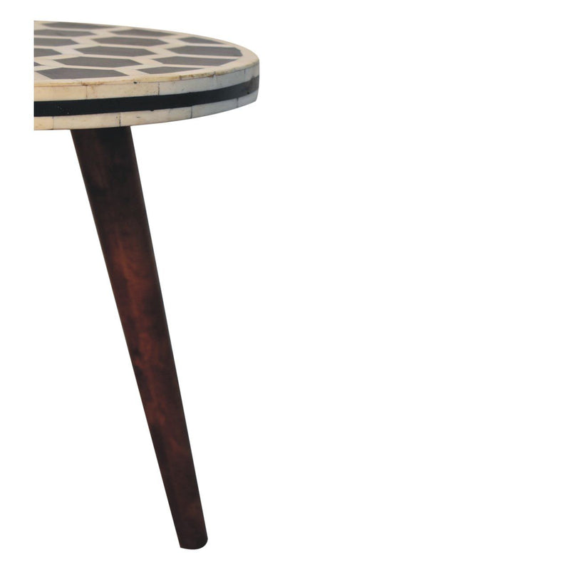 Inlay Bone Tripod Stool - Honey Caramel - R&R Furniture Gallery (Fountain Valley, CA)