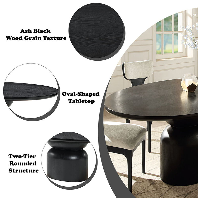 Marioly - Dining Table - Ash Black - R&R Furniture Gallery (Fountain Valley, CA)