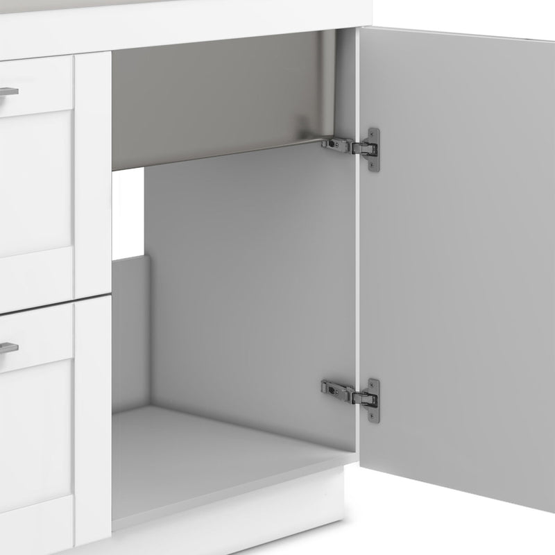 Shaker - Modern Wide Laundry Cabinet With Faucet And Sink - White - R&R Furniture Gallery (Fountain Valley, CA)