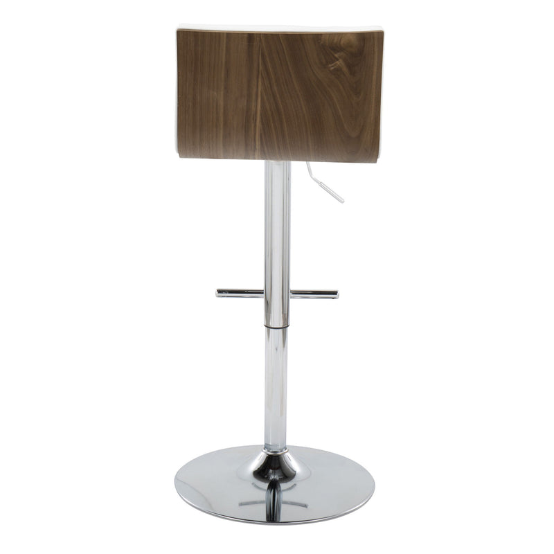 Lumi Source Mason contemporary adjustable barstool set with swivel and straight footrest, featuring modern design and sleek black finish.