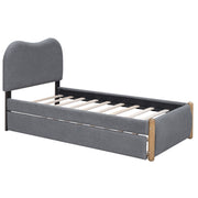 Upholstered Platform Bed With Wood Supporting Feet And Trundle - R&R Furniture Gallery (Fountain Valley, CA)