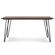 Handcrafted Hunter dining table by Simpli-Home featuring a sturdy wooden surface and elegant design for modern dining rooms.