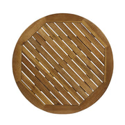 Noble House Stamford modern outdoor bistro table with water-resistant teak finish, perfect for patio or garden dining.