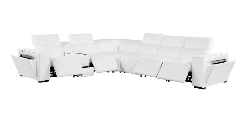 1224 - 7-Piece L-Shaped Sectional Sofa In With 4 Power Recliners & Power Headrests
