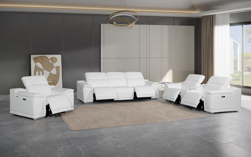 9762 - 7-Piece Modular Power Reclining Sofa, Loveseat And Chair Set With 5 Power Recliners In
