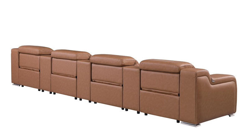 1116 - 7-Piece Modular Power Reclining Sofa In With 4 Power Recliners & Power Headrests