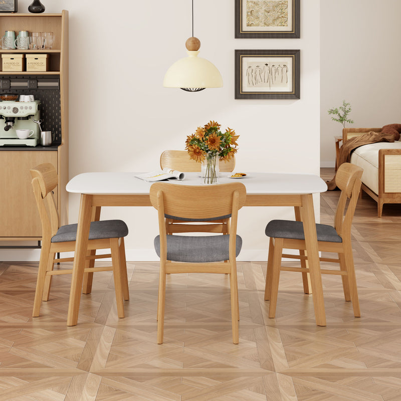 5 Piece Dining Set With Table And Upholstered Chairs - R&R Furniture Gallery (Fountain Valley, CA)