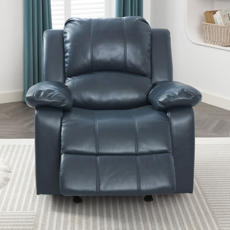 Charlotte - Gel Glider Recliner - Blue - R&R Furniture Gallery (Fountain Valley, CA)