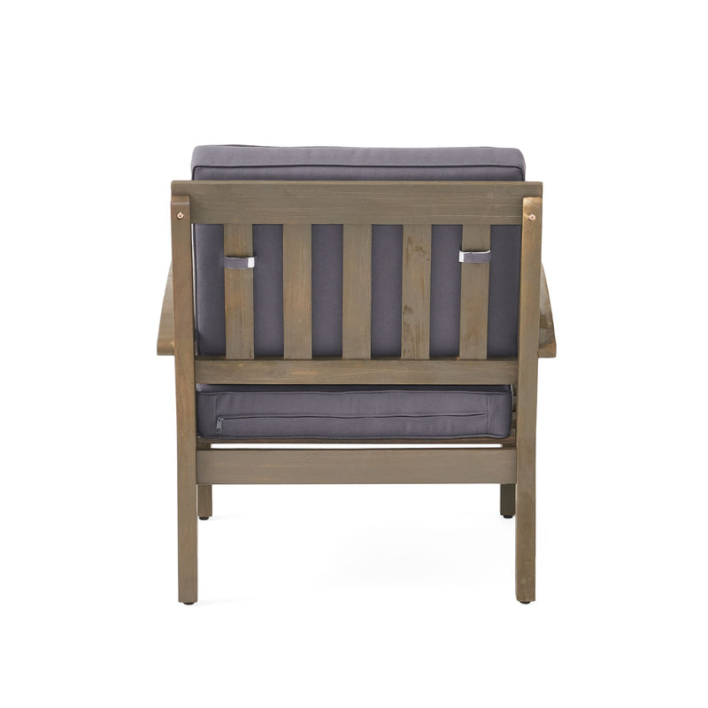 Peyton Club Chair Outdoor Seating Acacia Wood 32.25 X 28.00 X 31.25" - R&R Furniture Gallery (Fountain Valley, CA)