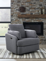 Alainmont Next-Gen Nuvella - Swivel Power Recliner - R&R Furniture Gallery (Fountain Valley, CA)