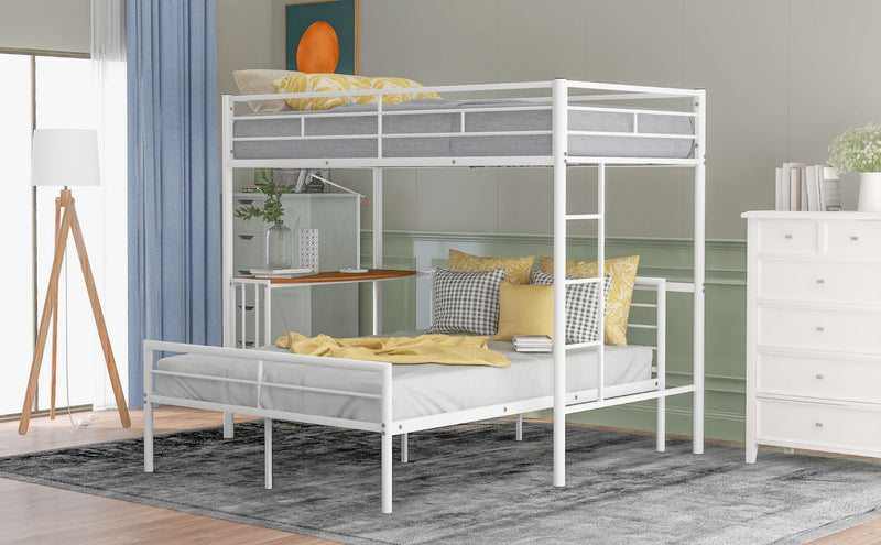 Bunk Bed With Desk, Ladder And Quality Slats For Bedroom - R&R Furniture Gallery (Fountain Valley, CA)