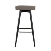 Set of two Lumi Source Ale contemporary fixed height bar stools with sleek design and wooden legs, ideal for modern kitchen or bar setup.
