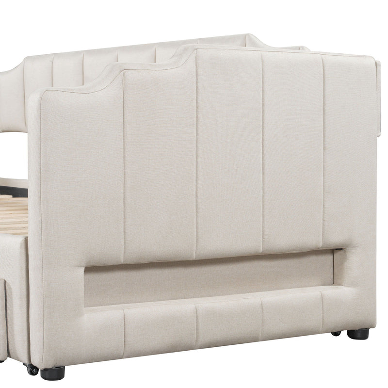 Extendable Daybed With LED Light And 2 Storage Drawers - R&R Furniture Gallery (Fountain Valley, CA)