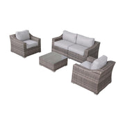 Outdoor Wicker Conversation Set With Cushions, All Weather - R&R Furniture Gallery (Fountain Valley, CA)