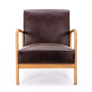 Open Framed Armchair With Cushioning Brown - Dark Brown - R&R Furniture Gallery (Fountain Valley, CA)