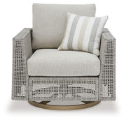 Seton Creek - Swivel Lounge With Cushion - Gray - R&R Furniture Gallery (Fountain Valley, CA)
