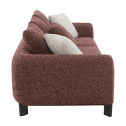 Mardi - Sofa With 6 Pillows - Maroon Tweed - R&R Furniture Gallery (Fountain Valley, CA)