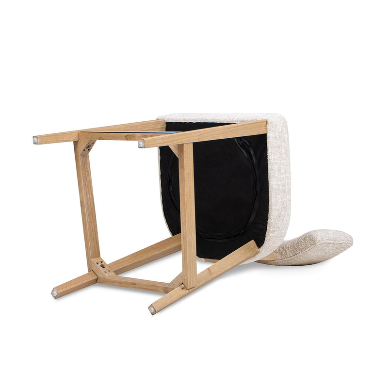 Penny - Round Arched Upholstered Counter Stool (Set of 2) - Travertine Beige - R&R Furniture Gallery (Fountain Valley, CA)
