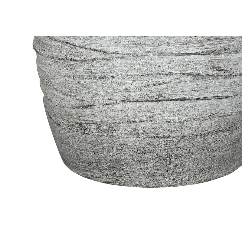 Modern gray and cream resin table lamp with a sleek design from 8th Street, ideal for contemporary home decor.