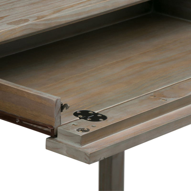 Handcrafted Warm Shaker writing desk by Simpli-Home featuring a classic wooden design with a smooth finish and functional workspace.