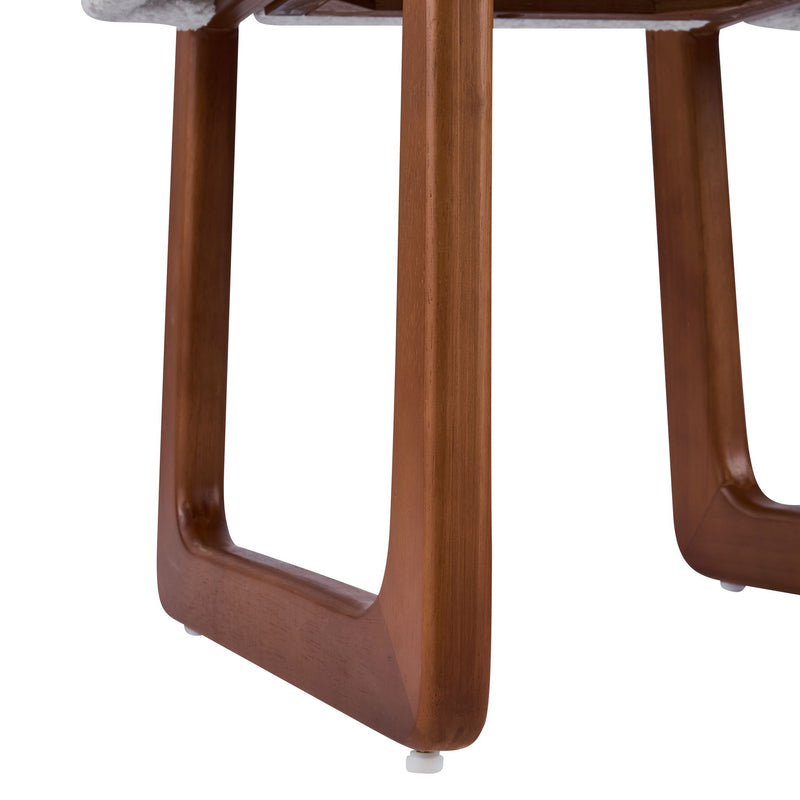 Dining Chair With Curved Legs (Set of 2) - Beige / Brown - R&R Furniture Gallery (Fountain Valley, CA)