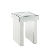 Noralie - 16" End Table With Faux Diamonds - Mirrored - R&R Furniture Gallery (Fountain Valley, CA)
