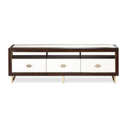 Belmont Place - Media Cabinet - White / Dark Brown - R&R Furniture Gallery (Fountain Valley, CA)