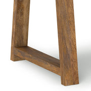 Simpli-Home Whitley dining table with wooden surface and sturdy legs, ideal for modern dining rooms
