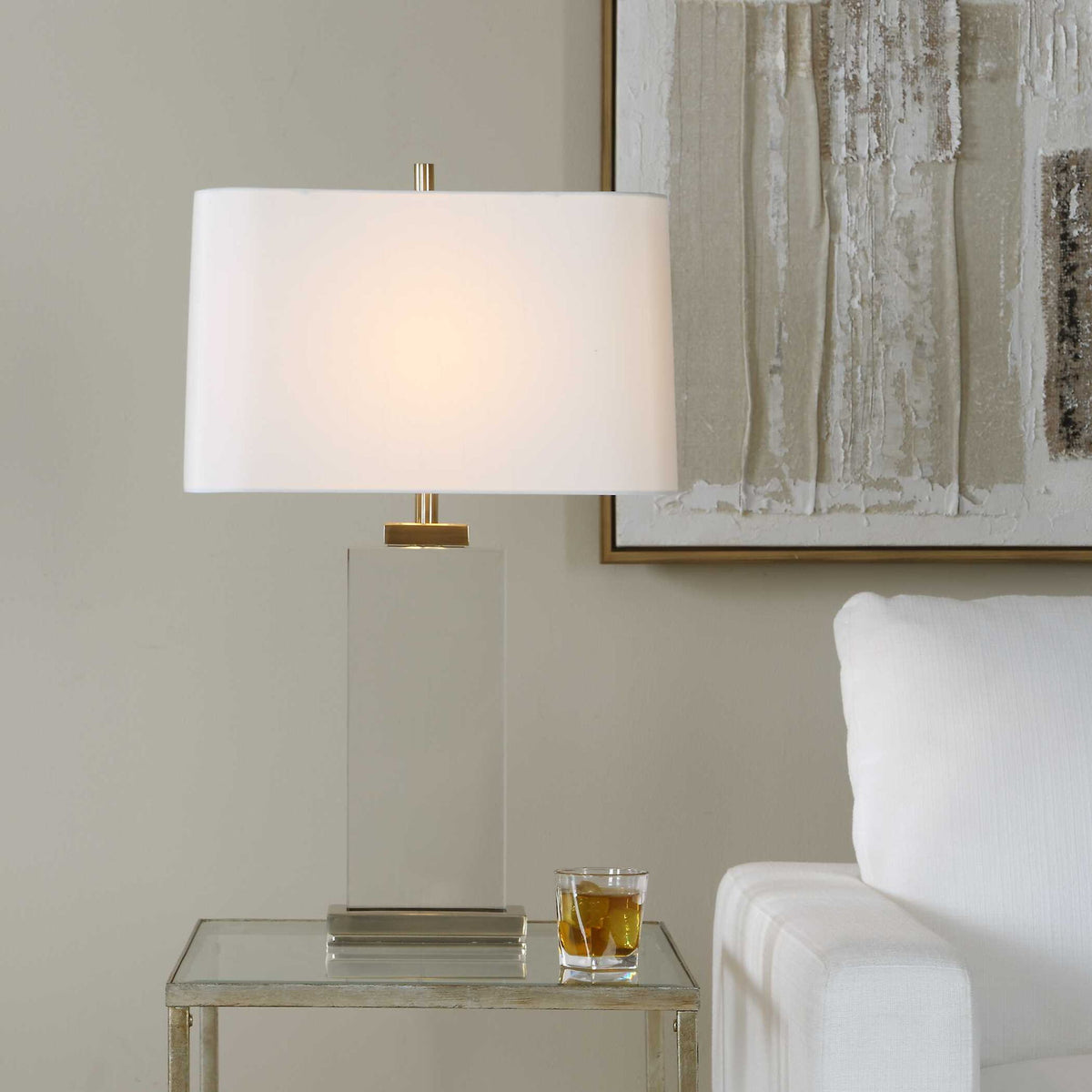 Genevieve - Crystal Table Lamp - Brass / Gold