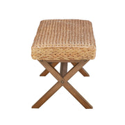 Bench With Water Hyacinth Seat - Brown - R&R Furniture Gallery (Fountain Valley, CA)