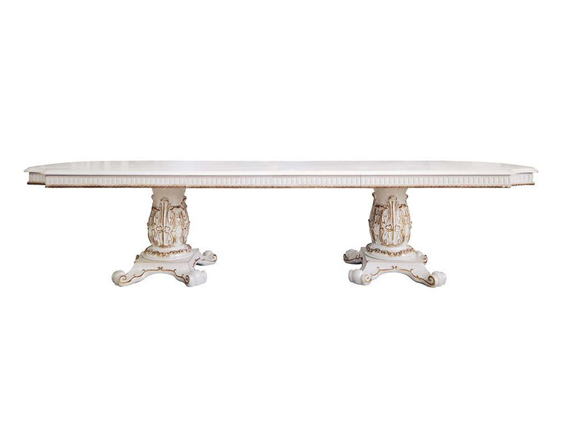 Vendome - 30" Dining Table With Pedestal Base - Antique Pearl - R&R Furniture Gallery (Fountain Valley, CA)