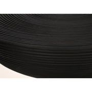 Black round accent table by 8th Street, suitable for indoor or outdoor use, with a sleek, modern design and smooth surface.