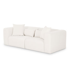 Tarra - Chenille Modular Loveseat - Cream - R&R Furniture Gallery (Fountain Valley, CA)