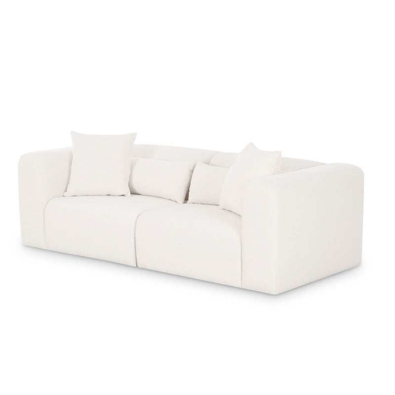 Tarra - Chenille Modular Loveseat - Cream - R&R Furniture Gallery (Fountain Valley, CA)