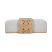 Kenan - Rectangle Ottoman Coffee Table - Creamy Ivory - R&R Furniture Gallery (Fountain Valley, CA)