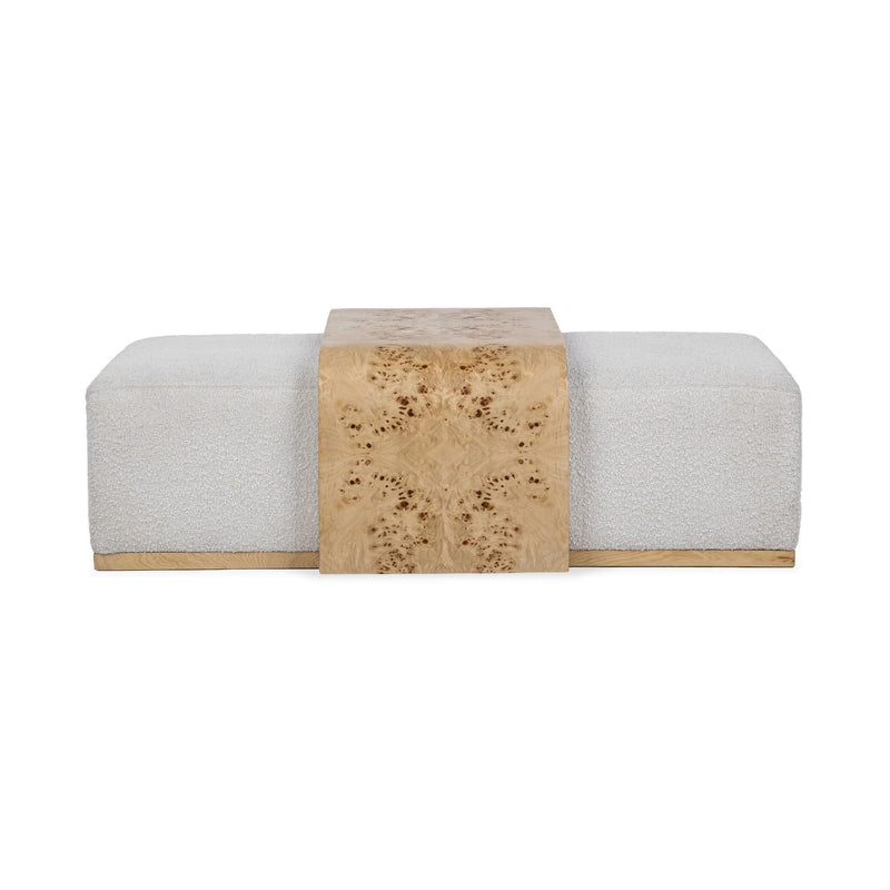 Kenan - Rectangle Ottoman Coffee Table - Creamy Ivory - R&R Furniture Gallery (Fountain Valley, CA)