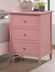 Glory Furniture Dove Tailed Drawers 3 Drawer Accent Nightstand with wooden finish and vintage style, ideal for bedroom decor.