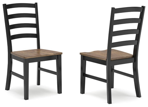 Wildenauer - Dining Room Side Chair (Set of 2) - Brown / Black - R&R Furniture Gallery (Fountain Valley, CA)