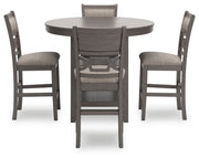 Wrenning - Drm Counter Table Set (Set of 5) - Gray - R&R Furniture Gallery (Fountain Valley, CA)