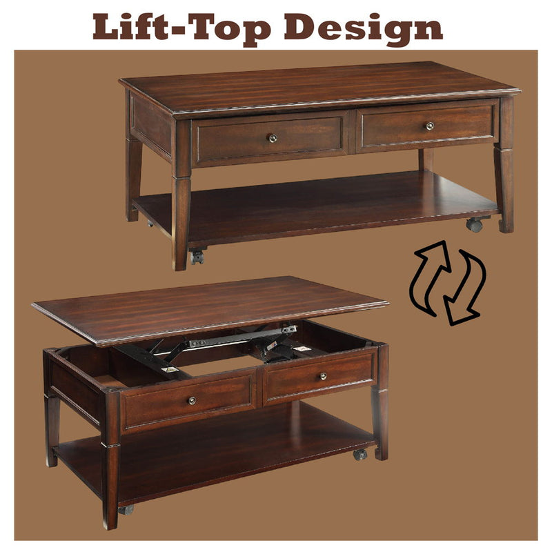 Malachi - Coffee Table w/Lift Top - R&R Furniture Gallery (Fountain Valley, CA)