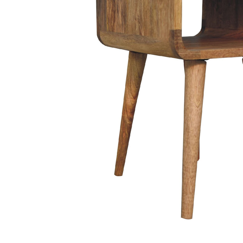 Mini Chestnut Curve Lower Bedside Nifhtstand - R&R Furniture Gallery (Fountain Valley, CA)