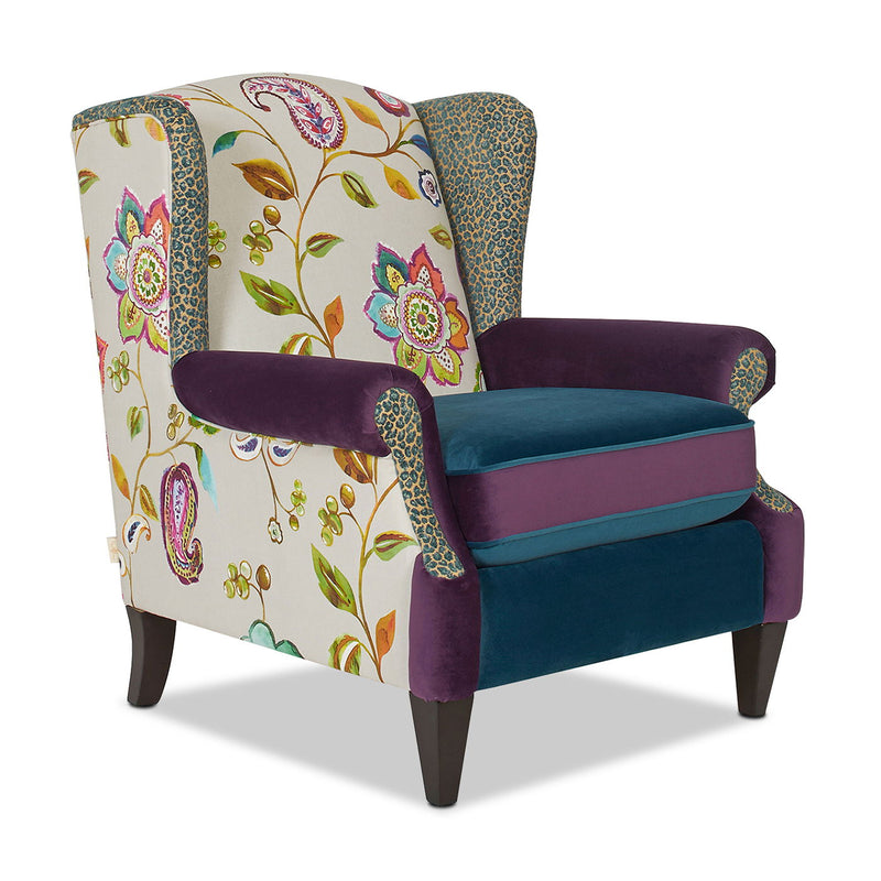 Anya - Boho Chic Wingback Accent Arm Chair - R&R Furniture Gallery (Fountain Valley, CA)