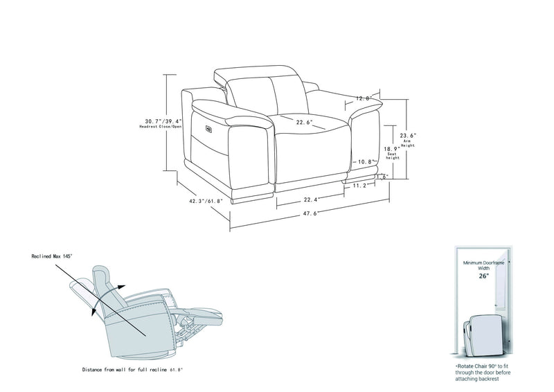 9762 - Power Reclining Chair - R&R Furniture Gallery (Fountain Valley, CA)