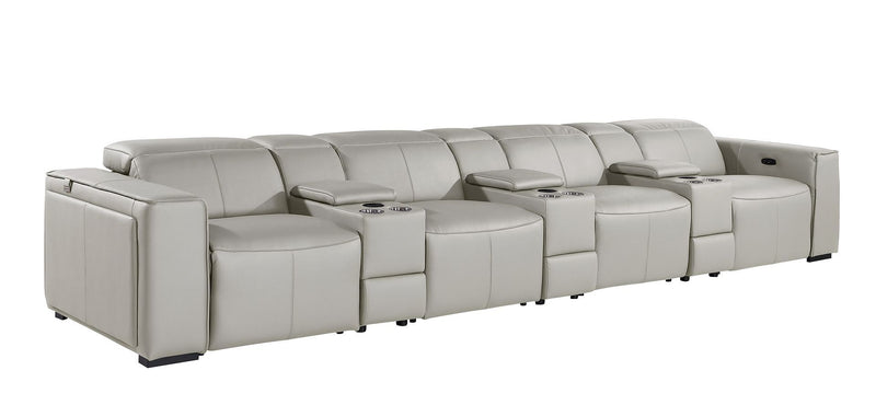 1224 - 7-Piece Modular Power Reclining Sofa In With 4 Power Recliners & Power Headrests